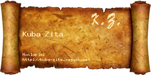 Kuba Zita névjegykártya
